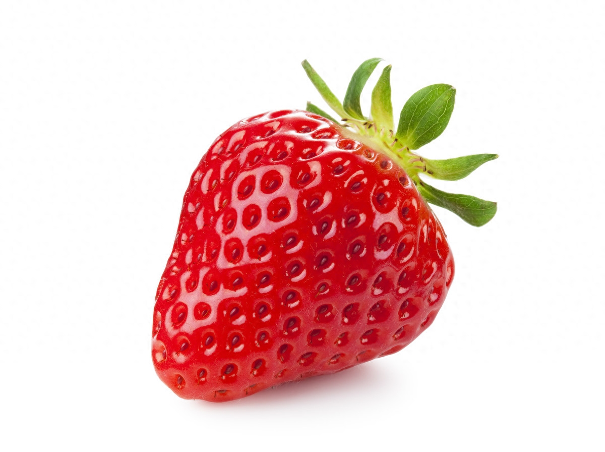 草莓（英文学名：strawberry、拉丁学名：Fragaria × ananassa Duch.），多年生草本植物。高10-40厘米，茎低于叶或相等，密被开展黄色柔毛。叶三出，小叶具短柄，质地较厚，倒卵形或菱形，上
