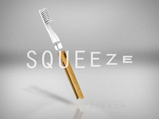 Squeeze的牙刷设计师凯文·克拉里奇（Kevin Clarridge）思索这个问题的时候，把目标瞄准了牙刷身上。如果人类不能设计出合理的牙膏包装，那么为什么不可以设计出更好的牙刷？这个名为