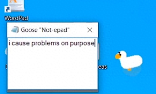 Desktop Goose是一款桌面宠物软件，在用户的桌面上放入了一只宠物鹅，这只鹅会破坏用户的桌面，不时的打开一些文件，让你的电脑变得有趣起来，有需要的用户快来下载看看吧。软件介