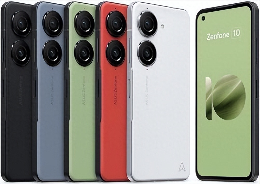 华硕计划于6月29日举行新品发布会，届时将会推出 Zenfone 10 小屏旗舰手机。最近知名数码博主Evan Blass曝光了华硕Zenfone 10的渲染图，从爆料图可以看到，新机提供黑色、白色、红色、蓝色